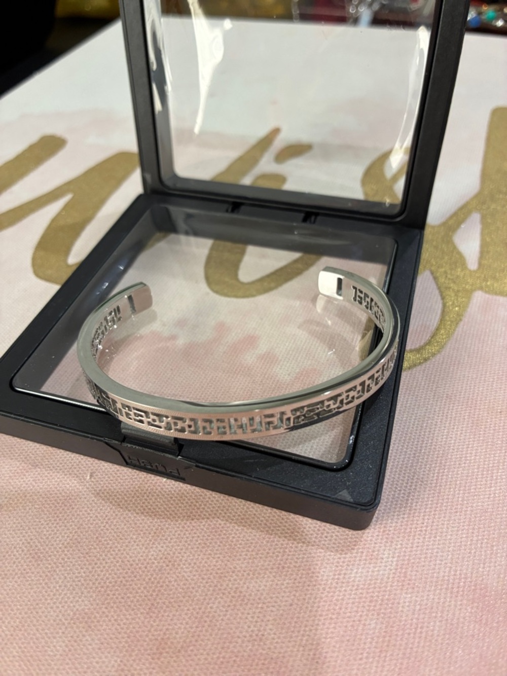 Sterling Silver Greek Key Cuff Bracelet - Silver